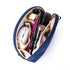 Hekyip Half Moon Cosmetic Bag, Travel Makeup Pouch, Portable Waterproof Pouch for Ladies, Small Navy Blue
