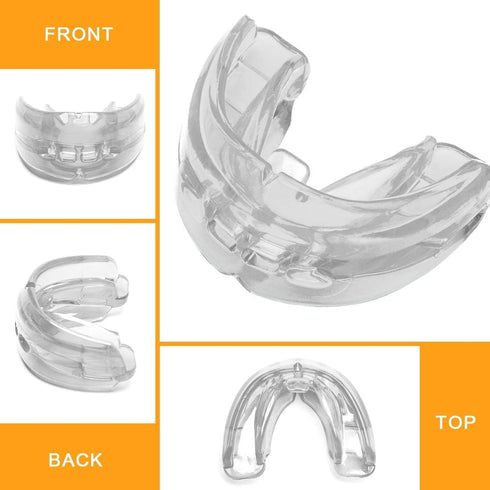 Coolrunner Double Braces Mouth Guard, Youth Athletic Mouthguards for Upper and Lower Teeth Protection (Blue)