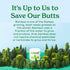 Caboo Tree Free Paper Towels, 6 Rolls, Eco Friendly, Sustainable Kitchen Paper Towels with Strong 2 Ply Sheets