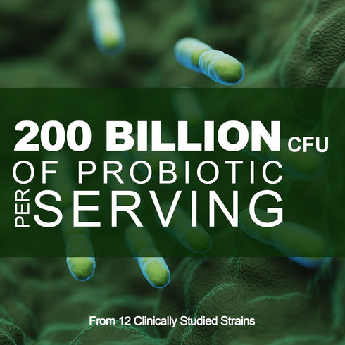 Probiotics for Women & Men, 200 Billion CFU, 12 Strains for Digestive & Immune Health, 60 Capsules