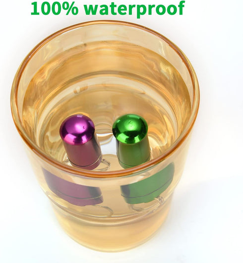 Small Portable Pill Case with Keychain, 10 Pack Waterproof Aluminum Organizer for Outdoor Camping Travel