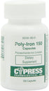 Poly Iron Capsules 150 mg Dietary Supplement by Cypress Pharmaceutical, 100 Caps per Bottle