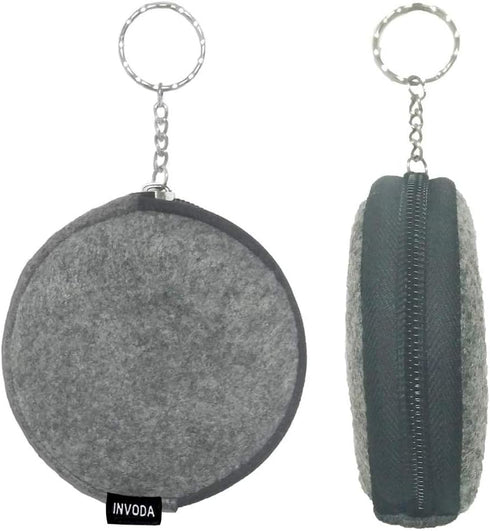 INVODA Portable Pill Box Storage Bag Soft Felt Zipper Pouch to Protect Medicine Cases from Breakage & Scattering Light