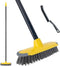 Deck Brush with Long Handle, Scrub Brush for Shower, 50'' Outdoor Floor Scrubber Broom for Cleaning