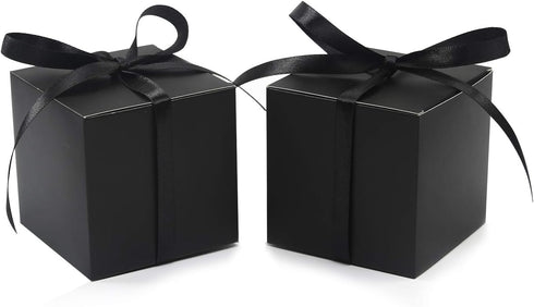 COTOPHER 60pcs Small Gift Boxes, 2x2x2 inches Paper Favor Boxes with Ribbons for Wedding Favors