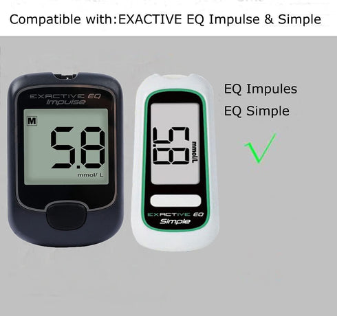 Exactive EQ Test Strips x100 Pieces and Lancets x100 for Blood Glucose Meter and Blood Sugar Monitoring