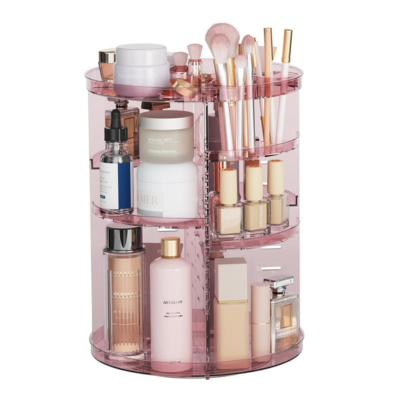 Rotating Makeup Organizer | DIY 8 Adjustable Layers 360 Spinning Skincare Organizers, Makeup Storage Carousel