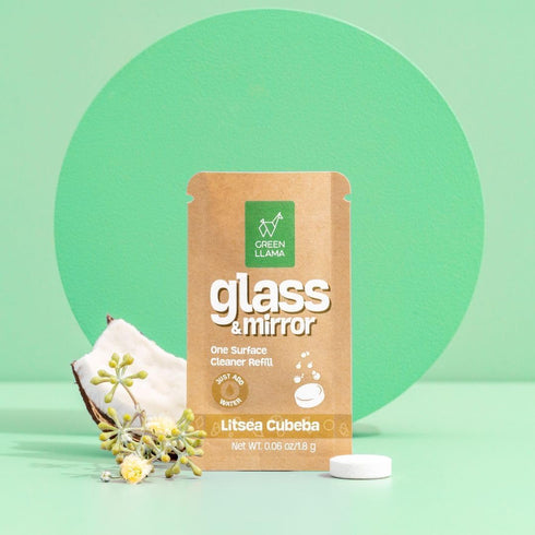 Window and Glass Refill 8-Pack - Certified Compostable Packaging, Natural Cleaning Solution for Windows and Glass - Eco-Friendly and Sustainable