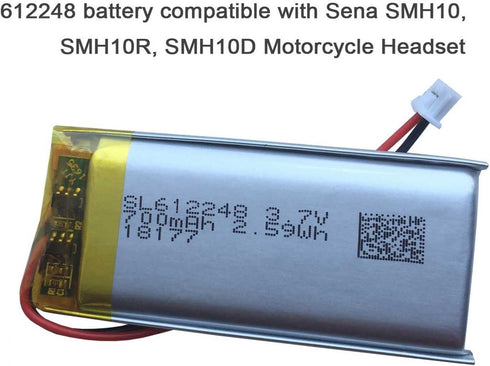 602248 Battery, 700mAh Battery Replacement for Sena SMH10, SMH10R SMH10D Motorcycle Bluetooth Headset, Linkin Ride PAL SP31 Battery Pack