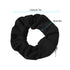 Pocket Scrunchies with Zipper Stash, Hair Ties (Black Gray)