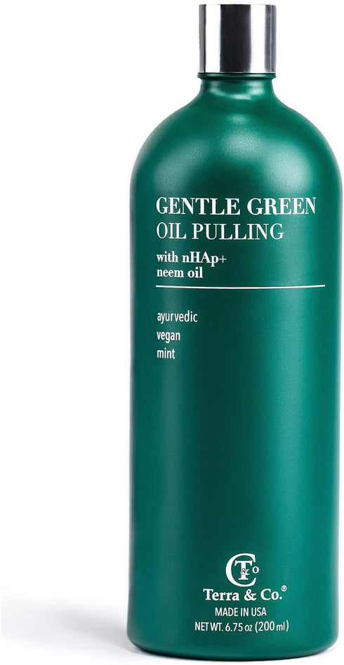 Terra & Co. Gentle Ayurveda Oil Pulling for Teeth and Gums - Vegan Natural Mouthwash, 200ml