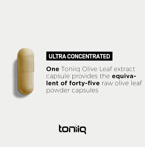 Olive Leaf Extract, Ultra High Potency 45:1 with 50% Oleuropein, Highly Concentrated, Third-Party Lab Tested, 120