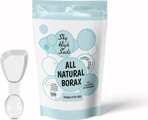 10 Pounds Natural Borax, All-Purpose Cleaner & Laundry Booster in Resealable Recyclable Bag
