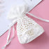 Teensery 3 4" 5.5" Pcs Cotton Drawstring Gift Bags Embroidery Lace Floral Pouches for Christmas Wedding Birthday
