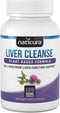 Liver Cleanse Plant-Based Formula - Vegan Supplement with Milk Thistle, Vitamin C, Zinc - 120 Capsules, No Fillers or