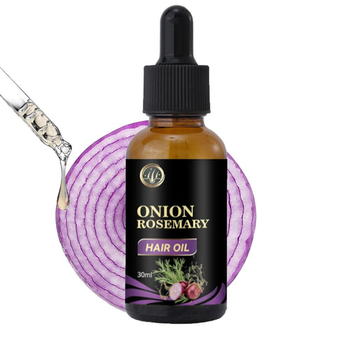 Onion Oil for Hair Growth, Organic Rosemary Hair Growth Oil with Black Seed Oil to Control Hair Loss and Promote Growth