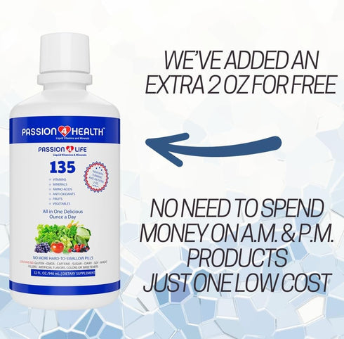 Mega Liquid Multivitamins, Trace Minerals, Amino Acids, Turmeric for Adults, Non-GMO