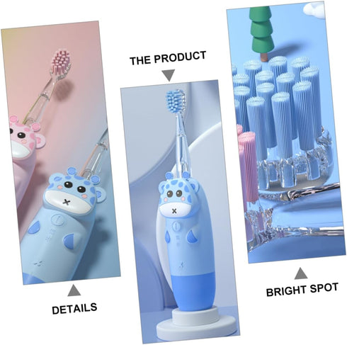 Set 4pcs 3-10 Beavorty Electric Toothbrush for Boys and Girls Sonic Vibrating Toothbrush Colorful Deer Design