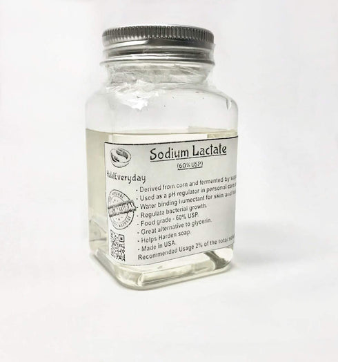 Sodium Lactate 4 oz - Broad Spectrum Preservatives for Cosmetics, pH Regulator, Reduces Moisture Loss