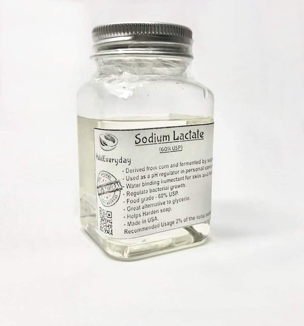Sodium Lactate 4 oz - Broad Spectrum Preservatives for Cosmetics, pH Regulator, Reduces Moisture Loss