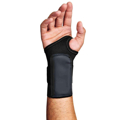 Ergodyne ProFlex 4000 Single Strap Wrist Support, Black, Small, Left Hand