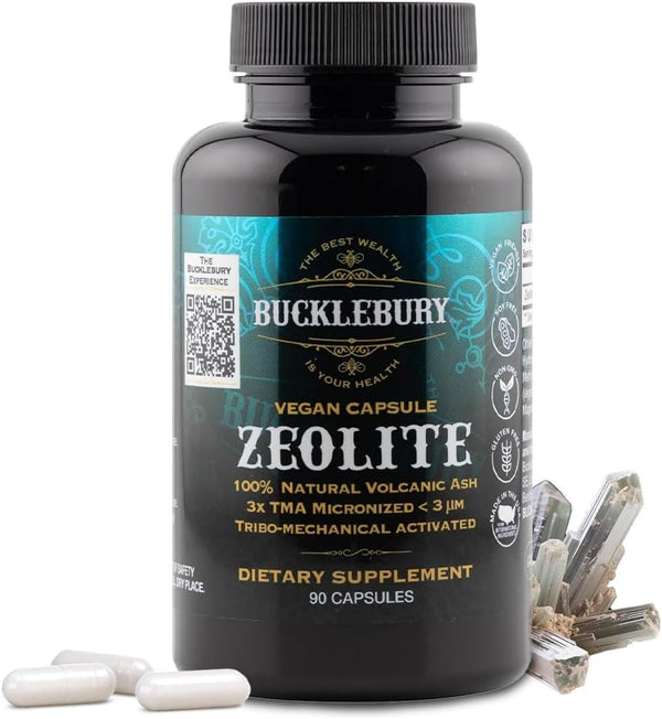 BUCKLEBURY Micronized Zeolite Capsules - Mineral Zeolite Detox for Adults - Supports