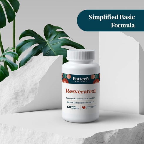 Pattern Wellness Resveratrol Supplement with Fisetin - Natural Antioxidant Booster - Whole Body & Heart Health, Healthy