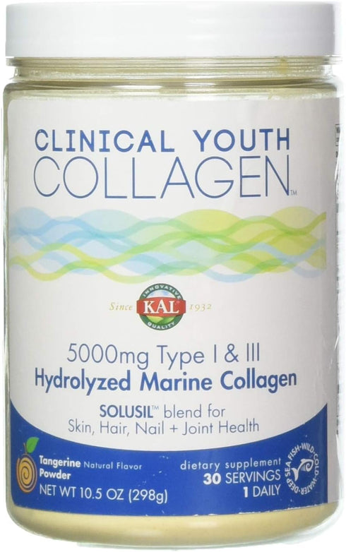 Kal Clinical Youth Collagen Type I & III Tangerine, 10.5 Ounce