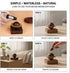 Vantico (1) Natural Wood Aroma Diffuser, Waterless Essential Oil Sphere Design, Walnut Base, Simple Minimalist Decor