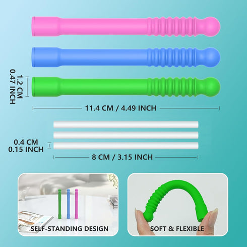 ZongniYiT 9 Strawberry Flavored Chewable Essential Oil Breath Stick, Chew Stick with Thicker Refill Cores