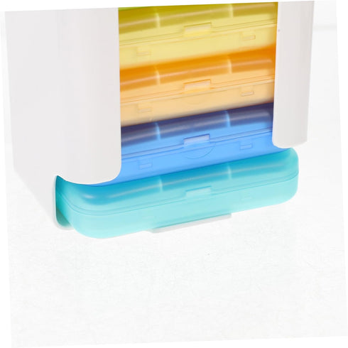 Holibanna Portable Weekly Medicine Organizer Case with Lid Lightweight Pill Box Container for Travel and Daily Use