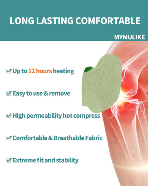 60Pcs Knee Patches - Herbal Self-Heating Patches for Knee Pain Relief, Comfortable for Muscle, Joint