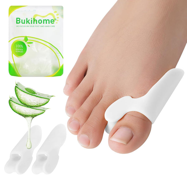 Bukihome Bunion Cushion Protector, 8 Packs Bunion Corrector Pads for Big Toe, Gel Shield for Foot Pain Relief (White)