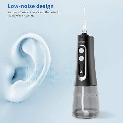 Water Dental Flosser Portable Teeth Cleaner - 9 Modes, 300ml Cordless Oral Irrigator, Rechargeable IPX7 Waterproof for