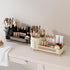 Rotating Large Capacity Cosmetic Display Case - Black Bathroom Counter Organizer for Skincare & Cosmetics