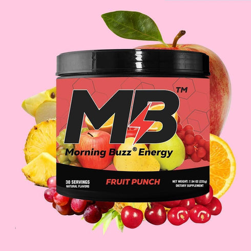 Morning Buzz Energy Drink Powder - Sugar-Free Energy Boost Drink Mix with Antioxidants, 30 Servings
