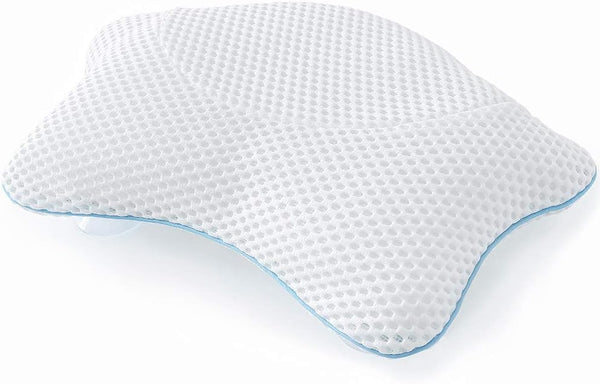 Non Slip Bath Pillow, Luxury Spa Bathtub Head & Neck Rest Support, Quick Drying Air Mesh Tub Pillow