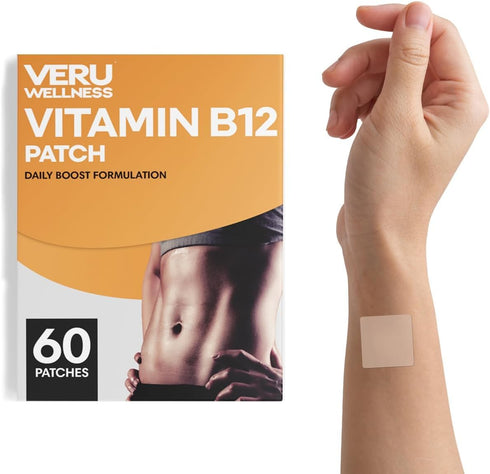 Veru Wellness B12 Energy Patch, Natural Self Adhesive Time Release Patch, Garcinia (60 Days)