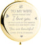 I Love You Wife Gold Compact Mirror, Perfect Gifts for Wife