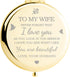 I Love You Wife Gold Compact Mirror, Perfect Gifts for Wife