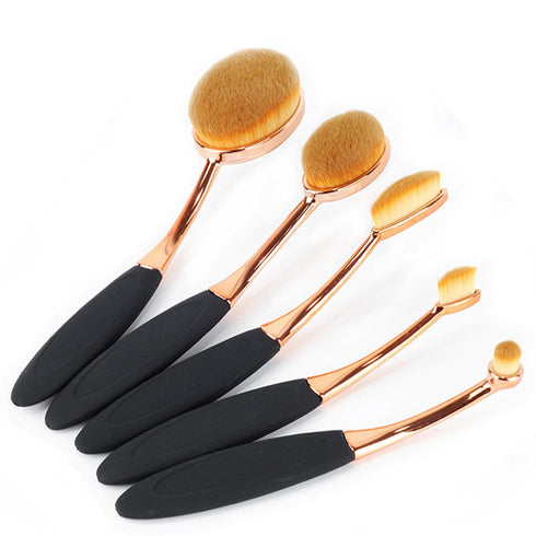 Yoseng Oval Foundation Brush, 5 Pcs Toothbrush Makeup Brushes for Fast Flawless Application
