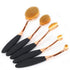 Yoseng Oval Foundation Brush, 5 Pcs Toothbrush Makeup Brushes for Fast Flawless Application