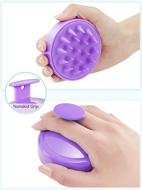 HEETA Scalp Massager Hair Growth, Soft Silicone Shampoo Brush for Exfoliation and Dandruff Removal