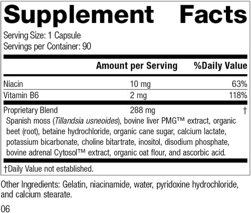 Standard Process Betacol - Liver Support Whole Food Supplement with Niacin, 90 Capsules for Health and Wellness