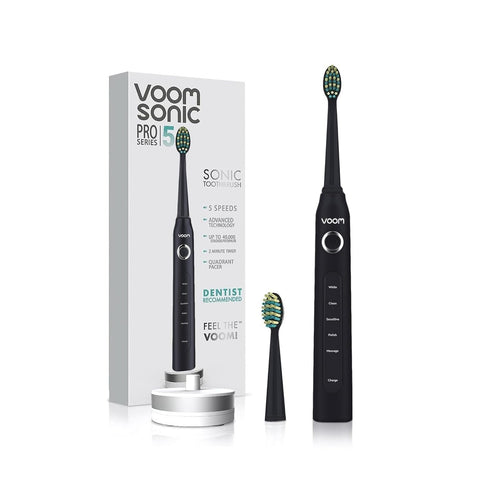 Voom Sonic Pro 5 Electric Toothbrush for Adults - Dentist Recommended Ultrasonic Toothbrush with 5 Modes