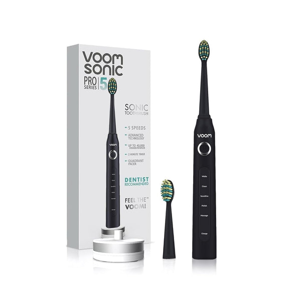 Voom Sonic Pro 5 Electric Toothbrush for Adults - Dentist Recommended Ultrasonic Toothbrush with 5 Modes