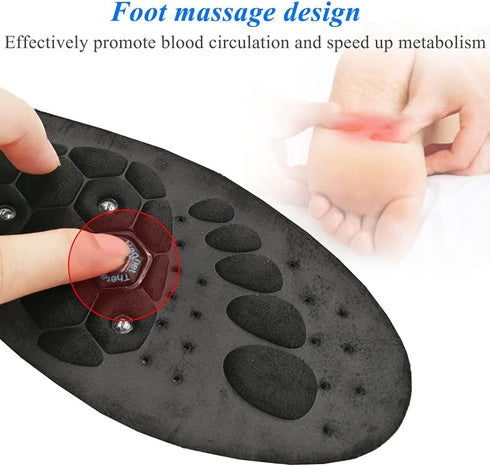 ZUIAI Slimming 41-43) Premium Orthopedic Magnetic Therapy Insoles Weight Loss Arch Support Shoes Pads for Men Women