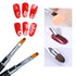 Kalolary Poly Gel Dual Brushes for Nails - Acrylic Nail Brush with Spatula & Cuticle Pusher Tools (2Pcs)