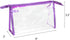 Hedume 10 Pcs Transparent Waterproof Cosmetic Bag, PVC Clear Makeup Organizing Bags with Zipper for Travel