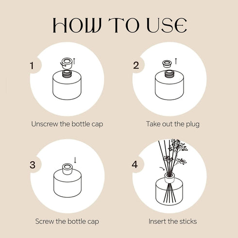 Set Diffuser Long-Lasting Scent, Non-Toxic Essential Oil Diffuser for Home, Fragrance Oil Diffuser Housewarming Gift